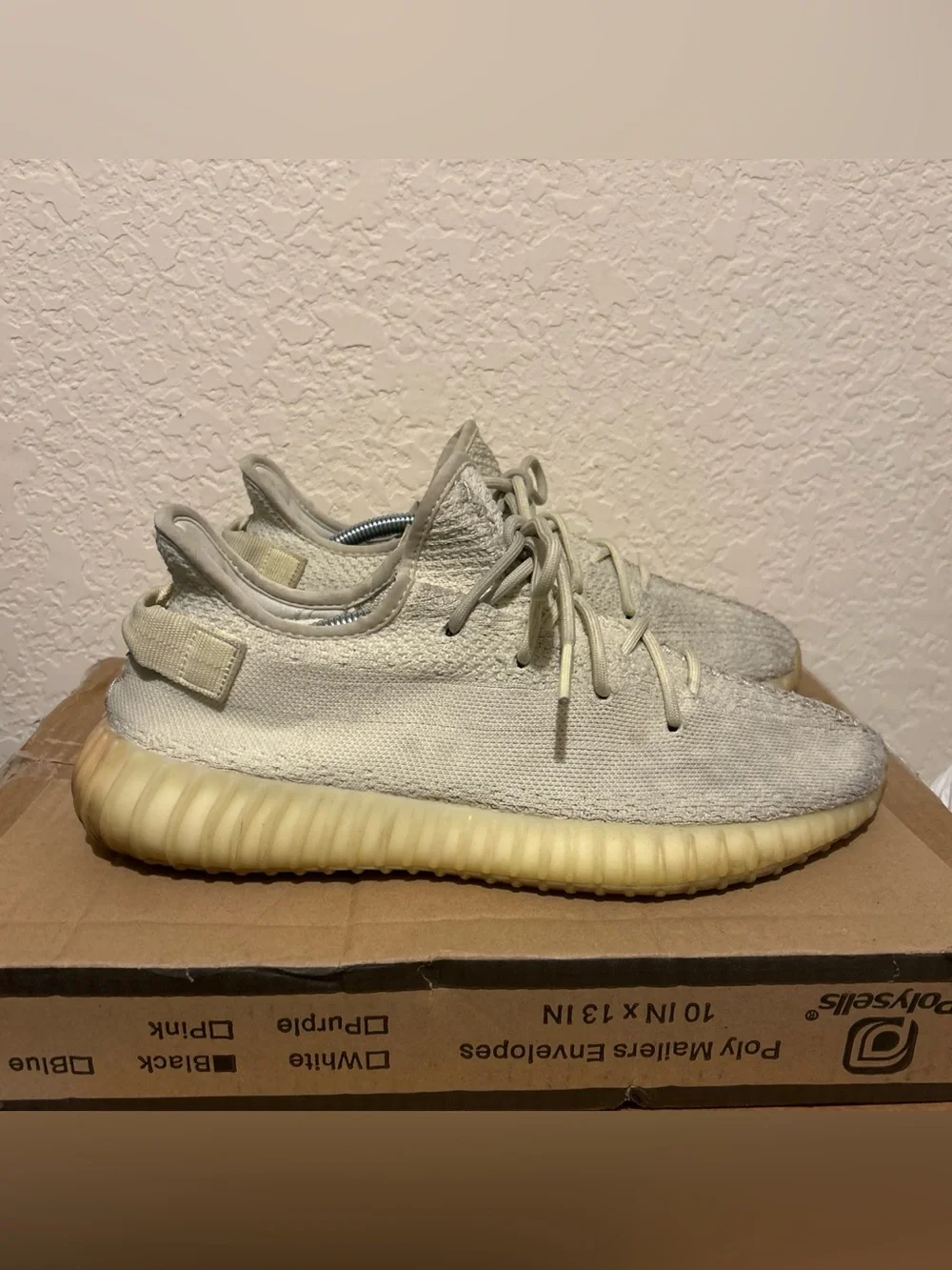 Adidas Yeezy Boost 350 V2 Low Cream white trainers size 10.5